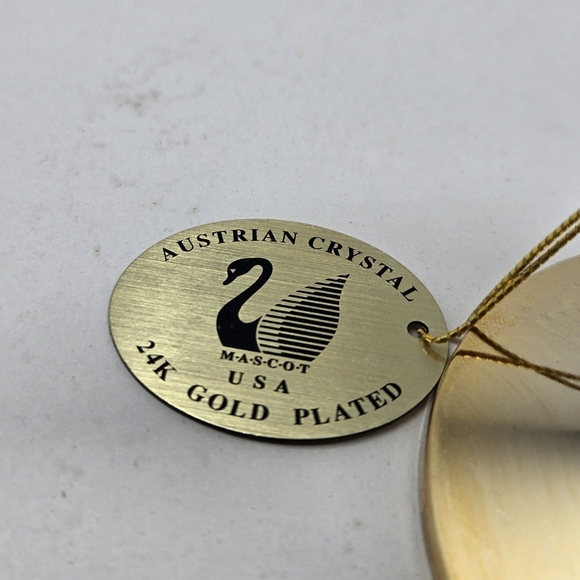 Vintage 70's Nos Australia Crystal Delight 24 Gold Plated Hummingbirds Flowers - Picture 7 of 10